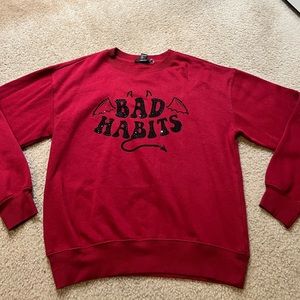 Rhinestone graphic Sweater